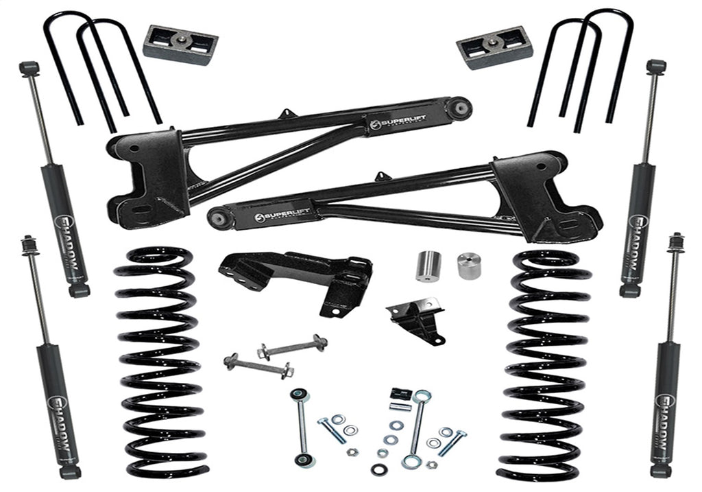 Superlift K987 4in. Lift Kit-11-16 F250/F350 4WD-Dsl w/Replacement Radius Arms w/SL Shocks for Select Ford F-250 Super Duty, Ford F-350 Super Duty