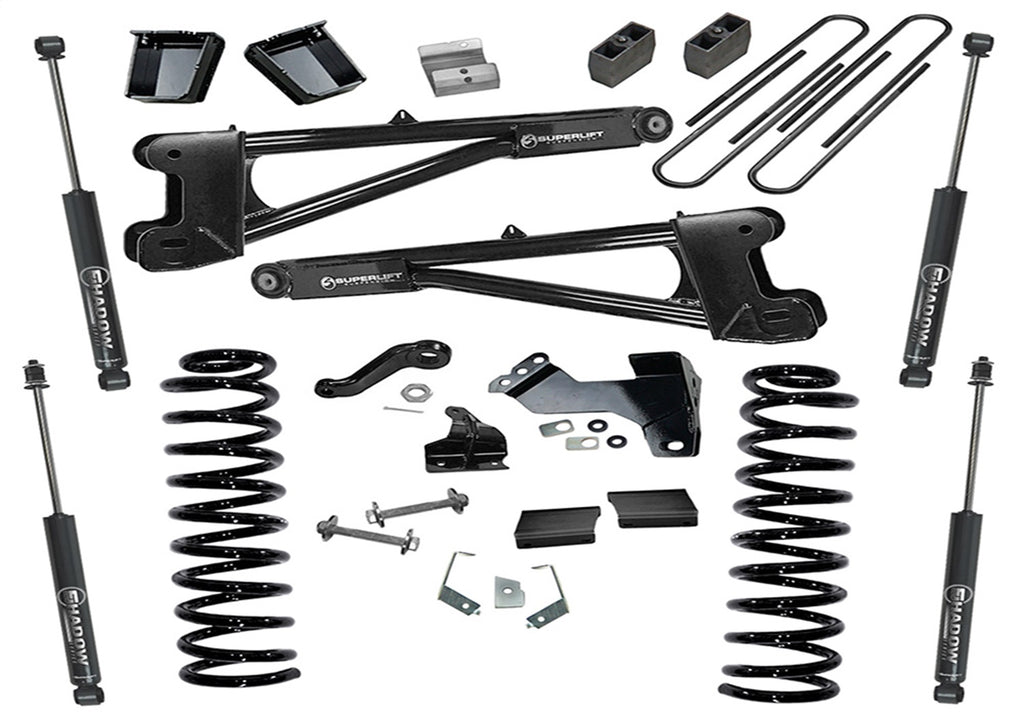 Superlift K989 6in. Lift Kit-11-16 F250/F350 4WD-Dsl w/Replacement Radius Arms w/SL Shocks for Select Ford F-250 Super Duty, Ford F-350 Super Duty