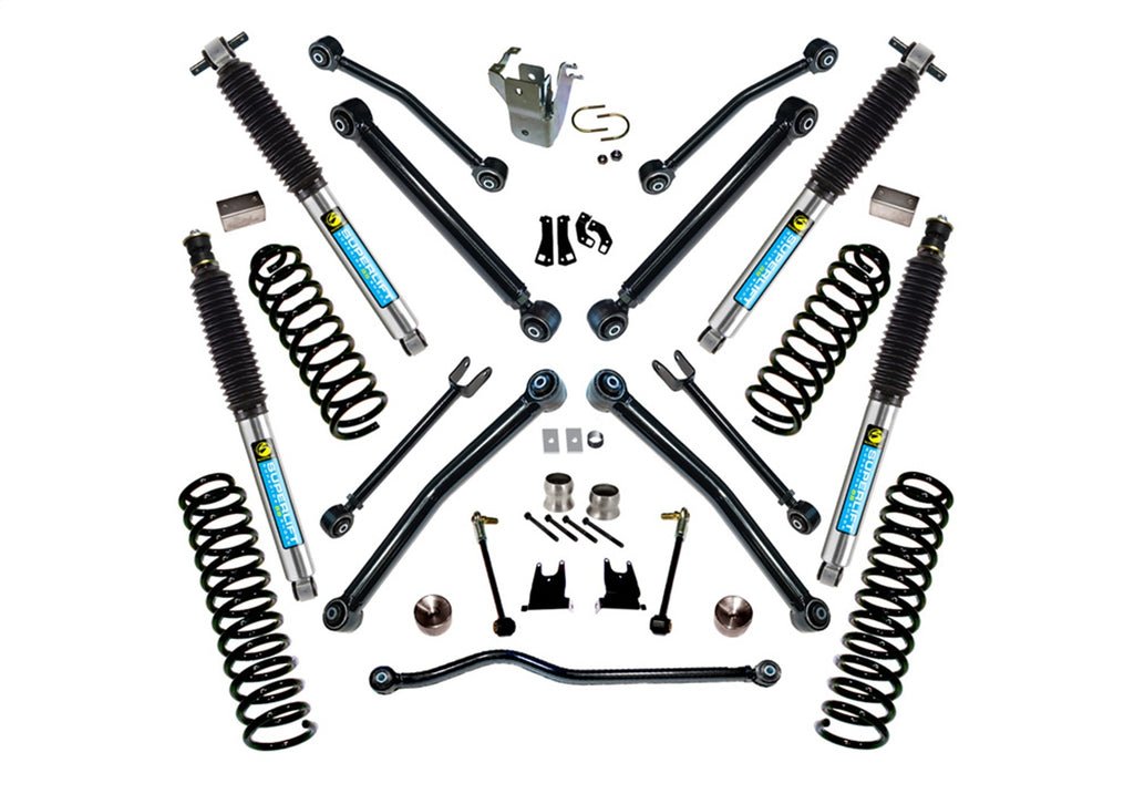 Superlift K997B 4in. Lift Kit-07-18 Wrangler JK-4-door-w/Reflex Ctrl Arms/Bilstein Shocks for Select Jeep Wrangler, Jeep Wrangler JK