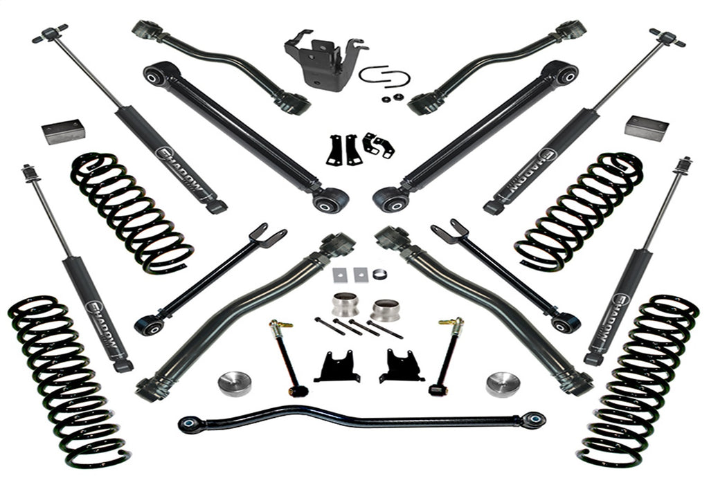 Superlift K996 4in. Lift Kit-07-18 Wrangler JK-2-door-w/Reflex Ctrl Arms/SL Shocks for Select Jeep Wrangler, Jeep Wrangler JK