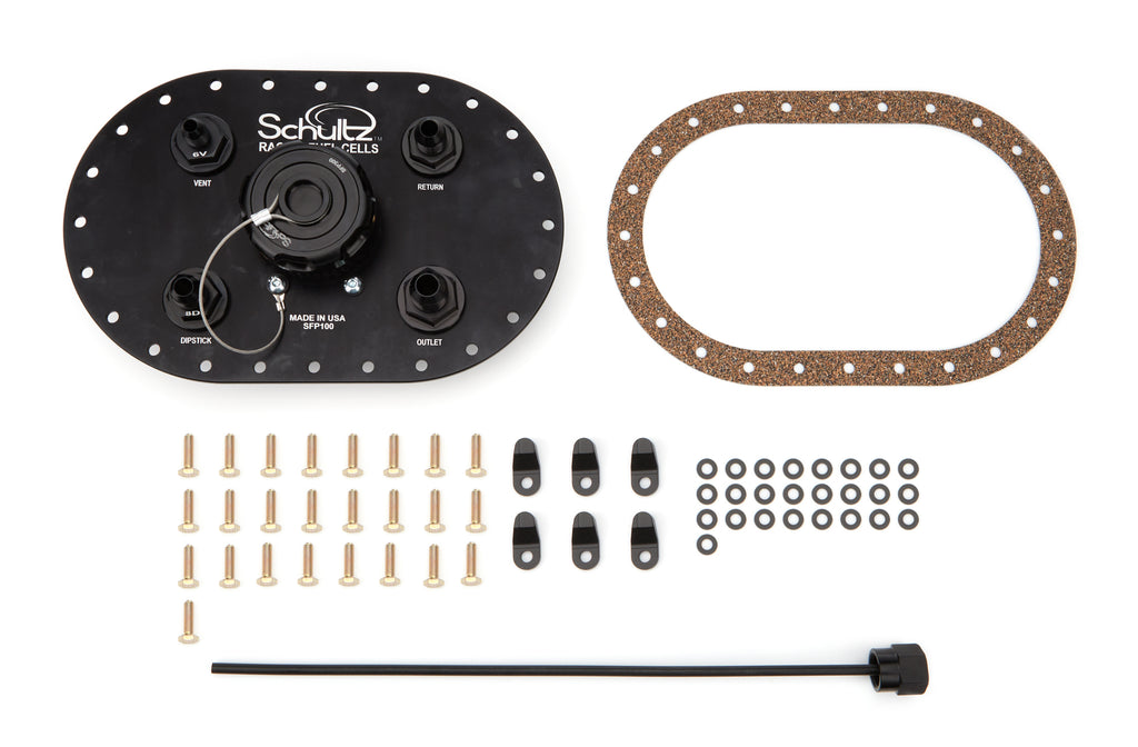 SCHULTZ RACING FUEL CELLS SFP100-10 Filler Plate Alum 10an Outlet Billet Cap