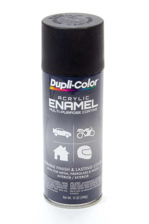 DUPLI-COLOR/KRYLON DA1605 Flat Black Enamel Paint 12oz