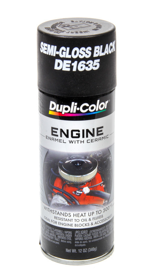 DUPLI-COLOR/KRYLON DE1635 Semi Gloss Black Engine Paint 12oz
