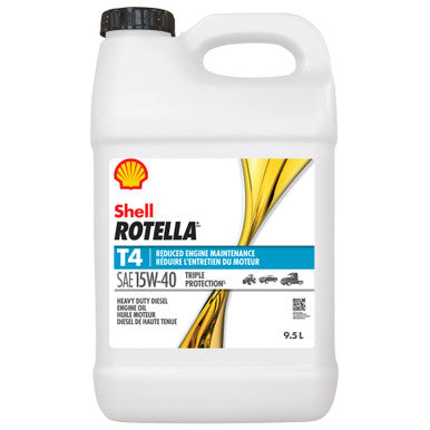 Shell Oil 550045125 Rotella T4 Triple 15W40 CK4 HD Diesel Engine Oil - 9.5L