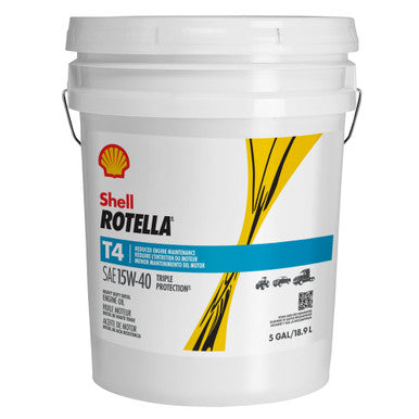 Shell Oil 550045128 Rotella T4 Triple 15W40 CK4 HD Diesel Engine Oil - 18.9L