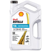 Load image into Gallery viewer, Shell Oil 550045135 Rotella T4 Triple 15W40 CK4 HD Diesel Engine Oil - 5L