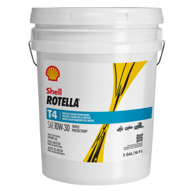 Shell Oil 550045136 Rotella T4 Triple 10W30 CK4 HD Diesel Engine Oil - 18.9L
