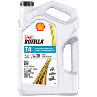 Shell Oil 550045139 Rotella T4 Triple 10W30 CK4 HD Diesel Engine Oil - 5L