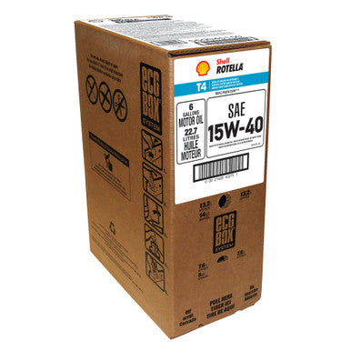 Shell Oil 550045150 Rotella T4 Triple 15W40 CK4 HD Diesel Engine Oil - 22.7L