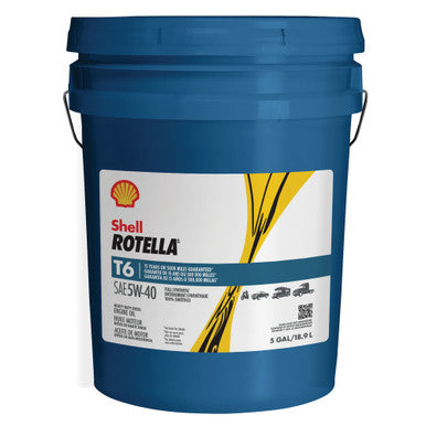 Shell Oil 550046217 Rotella T6 5W40 CK4 HD Synthetic Diesel Engine Oil - 18.9L
