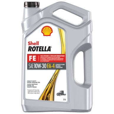 Shell Oil 550046250 Rotella T5 FE 10W30 FA4 Semi Synthetic Diesel Engine Oil - 5L