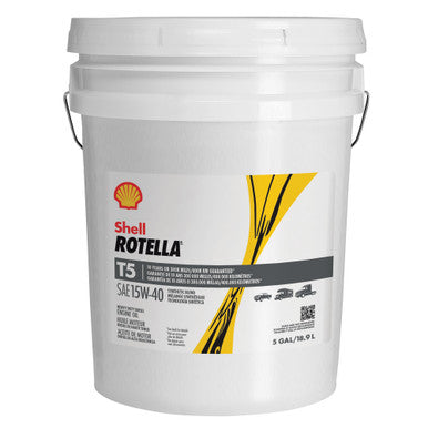 Shell Oil 550067157 Rotella T5 15W40 CK4 Semi Synthetic Diesel Engine Oil - 18.9L