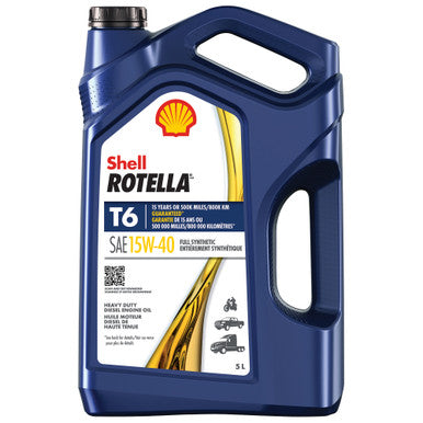 Shell Oil 550069147 Rotella T6 15W40 CK4 HD Synthetic Diesel Engine Oil - 5L