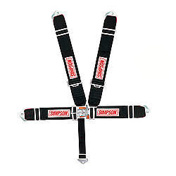 SIMPSON SAFETY 29073BK 5-PT Harness System FX P/D B/I Ind 62in