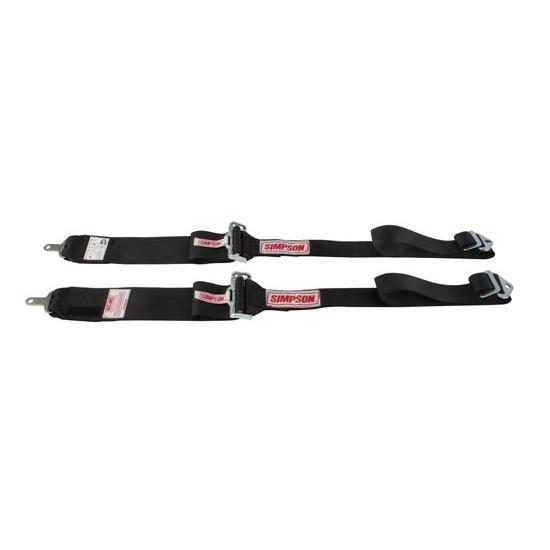 SIMPSON SAFETY 33010BK Shoulder Harness HANS Ind CL P/D Black