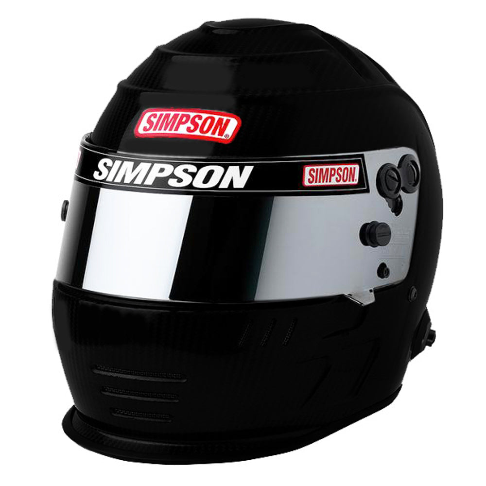 SIMPSON SAFETY 7707388 Helmet Speedway Shark 7-3/8 Flat Black SA2020