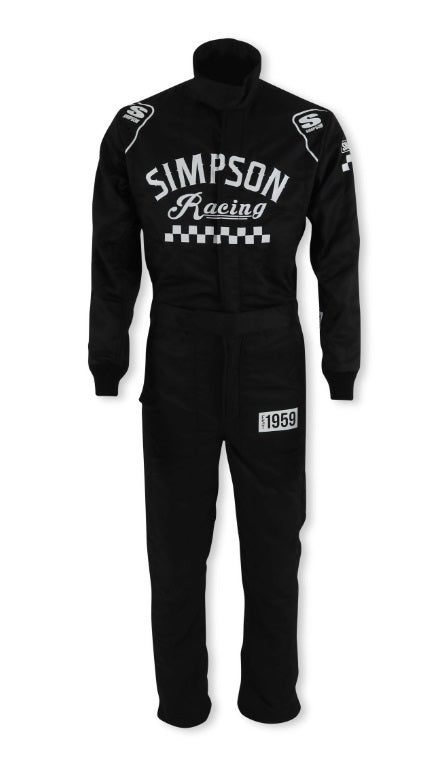 SIMPSON SAFETY CK02421 Suit Checkers X-Large Black SFI 3.2A/5