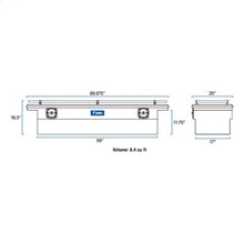 Load image into Gallery viewer, UWS SL-69-LP-R Chevrolet; Dodge; Ford; GMC... Truck Tool Box for Select Chevrolet C1500, Chevrolet C2500, Chevrolet C3500, Chevrolet K1500, Chevrolet K2500, Chevrolet K3500, Chevrolet Silverado 1500, Chevrolet Silverado HD, Chevrolet Silverado HD, Ford