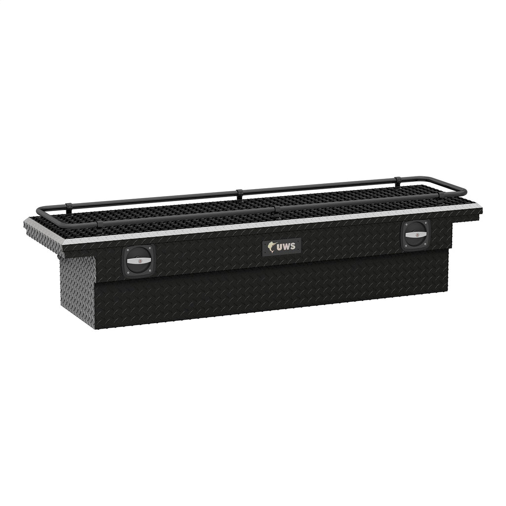 UWS SL-72-LP-BLK-R Dodge; Ford; Ram Truck Tool Box for Select Ford F-250 Super Duty, Ford F-350 Super Duty, Ford F-450 Super Duty, Ram Classic, Ram 2500, Ram