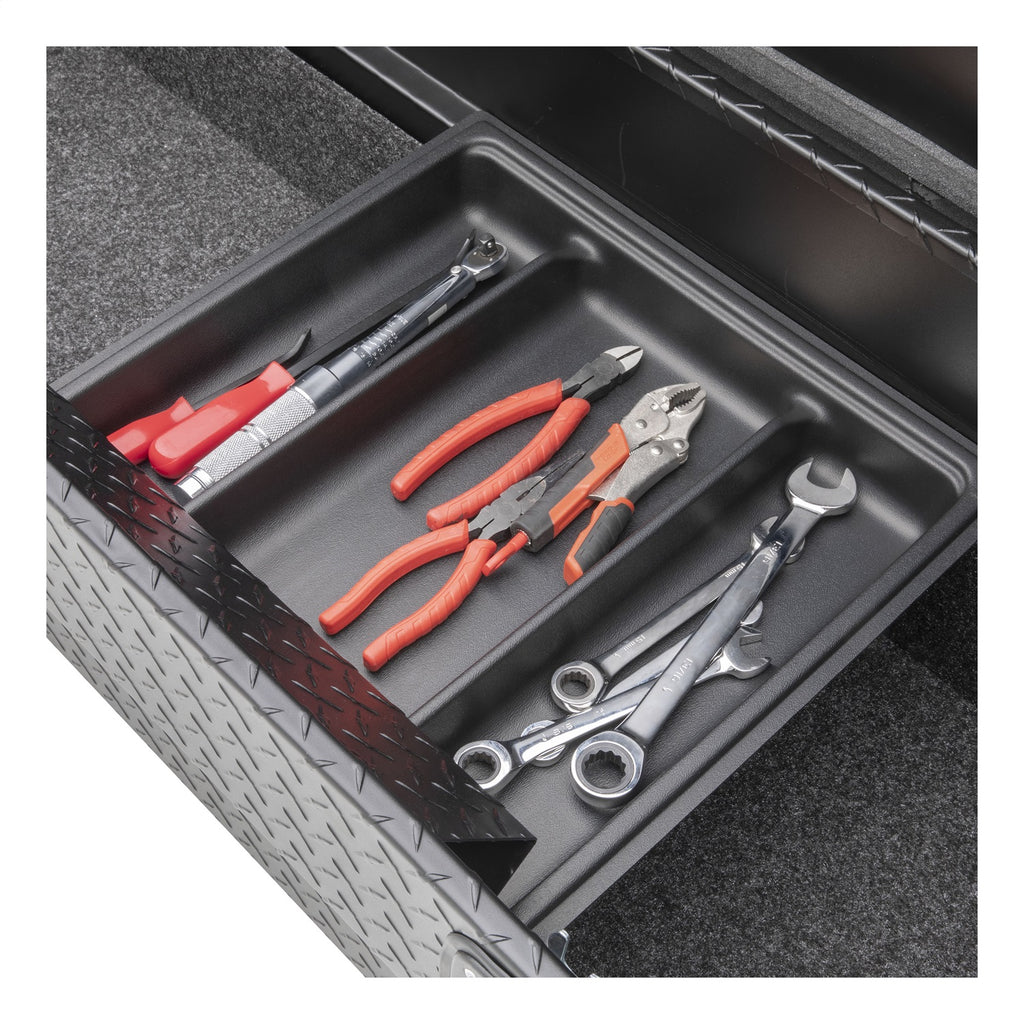 UWS SLD69-A-LP-MB-R Chevrolet; Dodge; Ford; GMC... Truck Tool Box for Select Chevrolet Silverado 1500, Chevrolet Silverado HD, Chevrolet Silverado HD, GMC Sierra 1500, GMC Sierra HD, GMC Sierra HD, Ram