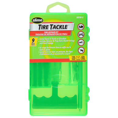 Slime 20133-2 Tire Tackle Tire Repair Kit, 9-Piece