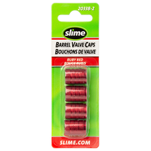 Load image into Gallery viewer, Slime 20338-2 Barrel Tire Valve Caps - Red