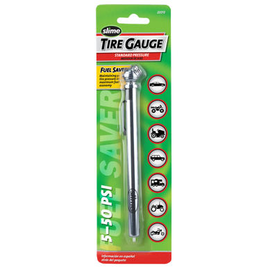 Slime 22012 5-50 PSI Pencil Tire Pressure Gauge