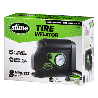 Slime 42004 12V Tire Inflator with LED Light - 8 Minutes