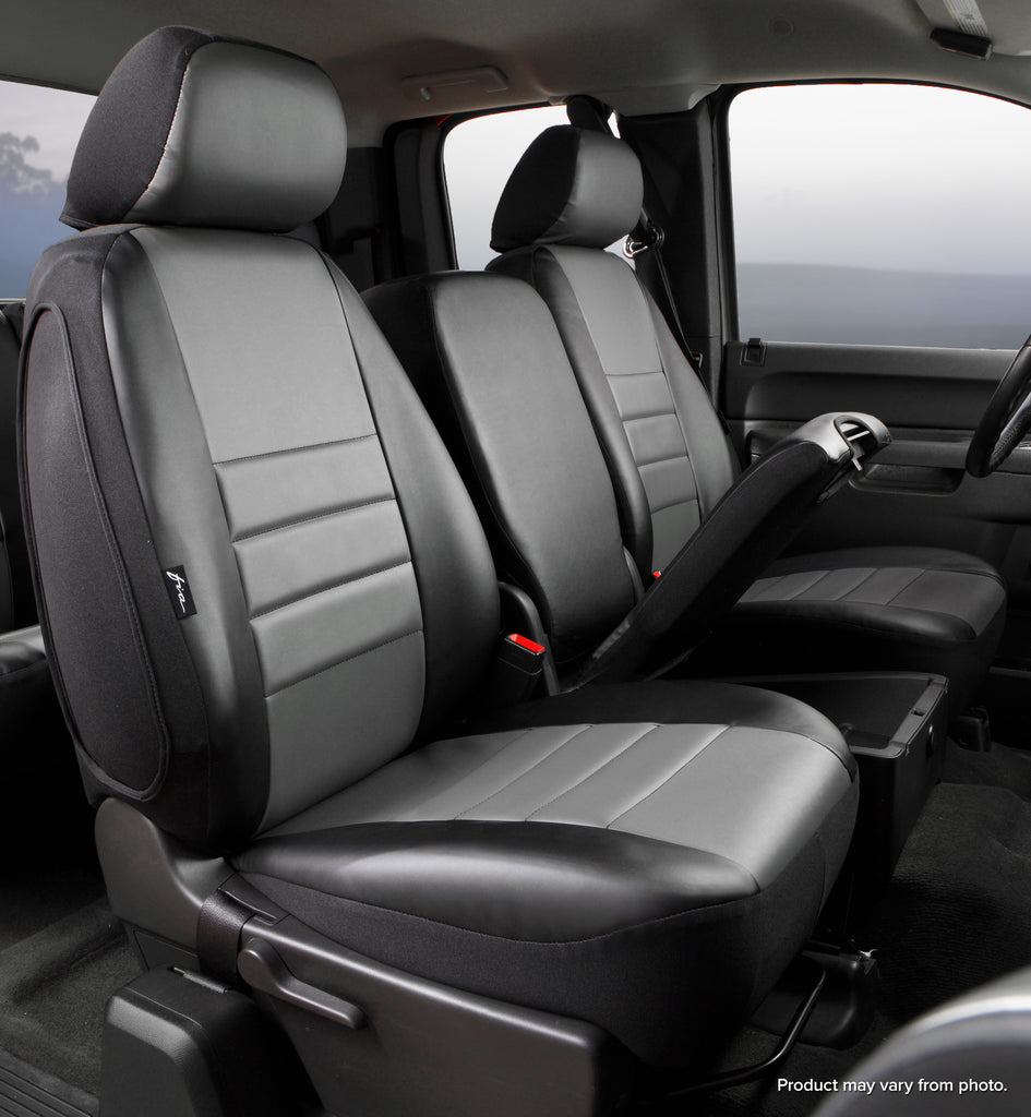 FIA SL69-58 GRAY SL60 Series - Leatherlite Simulated Leather Custom Fit Front Seat Cover- Gray for Select Ram 2500, Ram 3500, Ram 4500, Ram