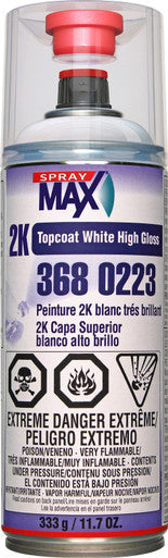 SprayMax 3680223 2K Topcoat White High Gloss - 333g