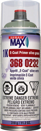 SprayMax 3680232 1K E-Coat Primer, Olive Green - 318g