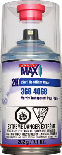SprayMax 3684068 2k 2 in 1 Headlight Clear - 250mL