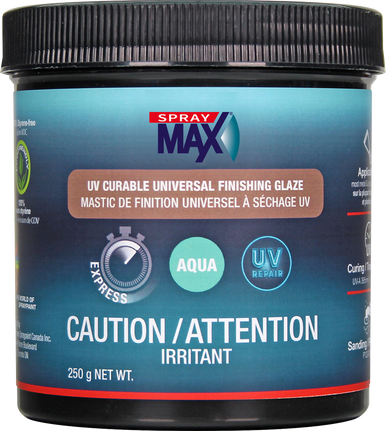 SprayMax 5680801 UV Curable Universal Finishing Glaze Aqua 250g