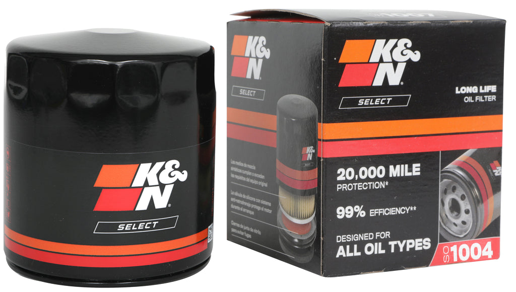 K&N SO-1004 Oil Filter; Spin-On for Select Acura CL, Acura EL, Acura Integra, Acura MDX, Acura RL, Acura SLX, Acura TL, Acura Vigor, Asuna Sunfire, Chevrolet LUV, Chevrolet Spectrum, Chrysler Sebring, Dodge H100, Dodge Stealth, Dodge Stratus, Ford