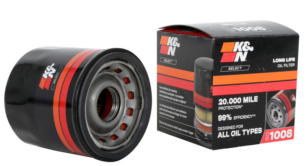 K&N SO-1008 Oil Filter; Spin-On for Select Alfa Romeo 156, Chevrolet City Express, Dodge Attitude, Dodge Van 1000, Dodge Verna, Ford Aspire, Ford Escort, Honda Insight, Hyundai Santa Fe, Hyundai Sonata, Hyundai Tiburon, Hyundai Tucson, INFINITI EX35,