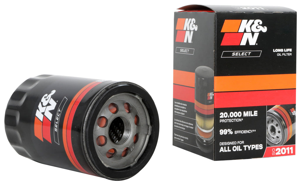 K&N SO-2011 Oil Filter; Spin-On for Select Buick Enclave, Buick LaCrosse, Cadillac CT4, Cadillac CT5, Cadillac CT6, Cadillac CTS, Cadillac Escalade, Cadillac Escalade ESV, Cadillac SRX, Cadillac XTS, Chevrolet Captiva Sport, Chevrolet Equinox, Chevrolet