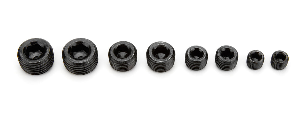 SPECIALTY PRODUCTS COMPANY 8250BK Pipe Plugs Allen Head Black 8Pcs.