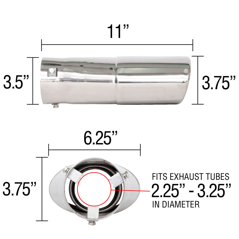 Exhaust-Tip-Bolt-On--Oval-(Fits-2.25In-To-3.25In-Piping)