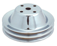 Load image into Gallery viewer, Sb-Chevy-Double-Upper-Groove-Long-Water-Pump-Pulley---Chrome