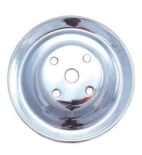 Load image into Gallery viewer, Sb-Chevy-Double-Upper-Groove-Long-Water-Pump-Pulley---Chrome