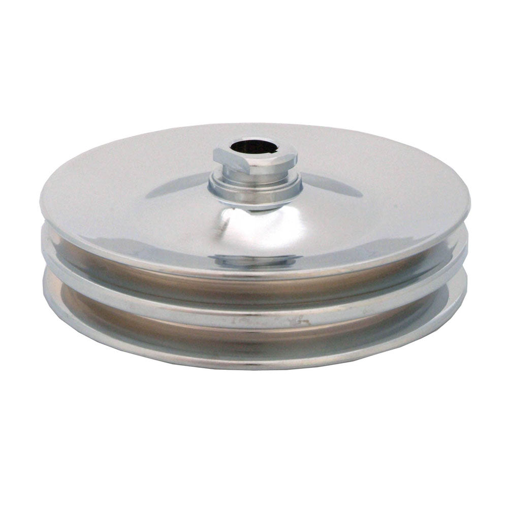 Gm-Keyway-Double-Groove-Power-Steering-Pulley---Chrome