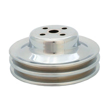 Load image into Gallery viewer, 6566-MustangBronco-Engine-Water-Pump-Pulley-2Groove-Vbelt-Steel-Chrom