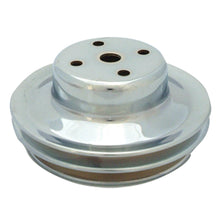 Load image into Gallery viewer, Bb-Chevy-(WLong-Water-Pump)-Double-Upper-Groove-Crankshaft-Pulley---Chrome