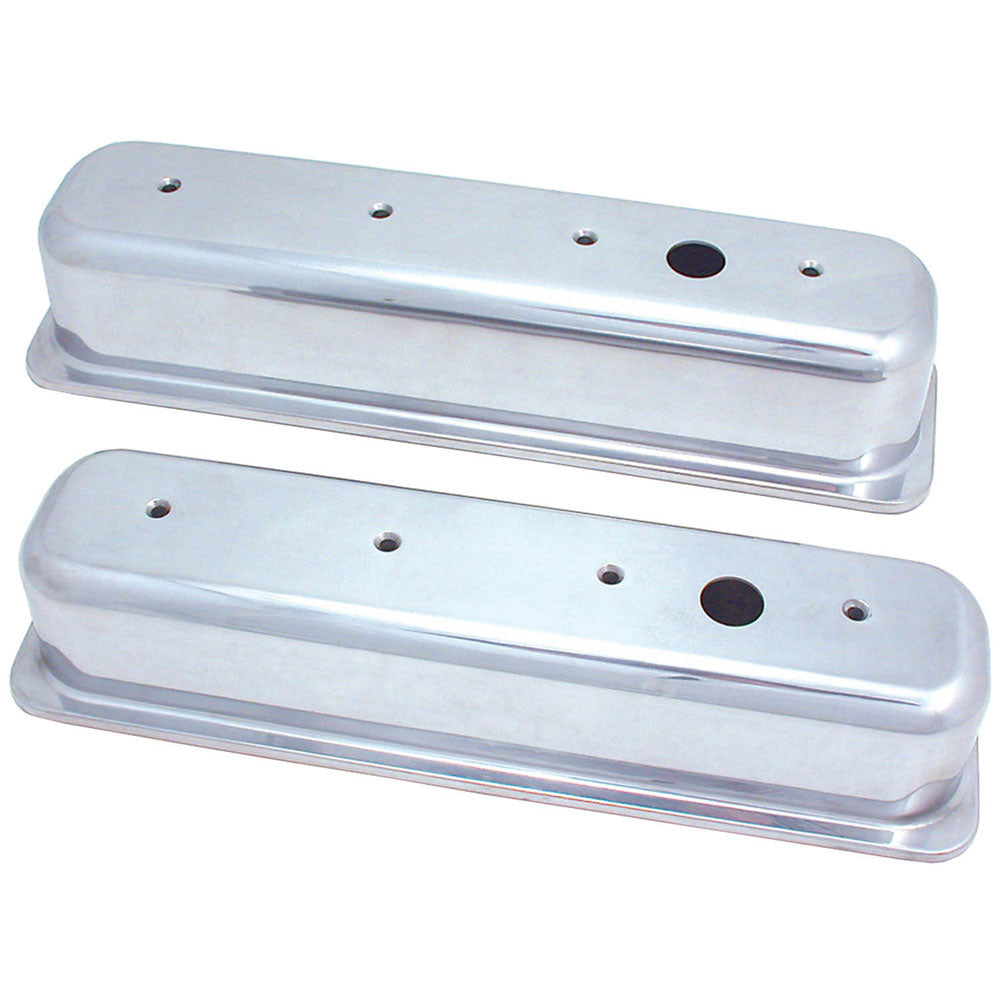 Sb-Chevy-Center-Bolt-Tall-Valve-Cover-Set---Polished-Aluminum