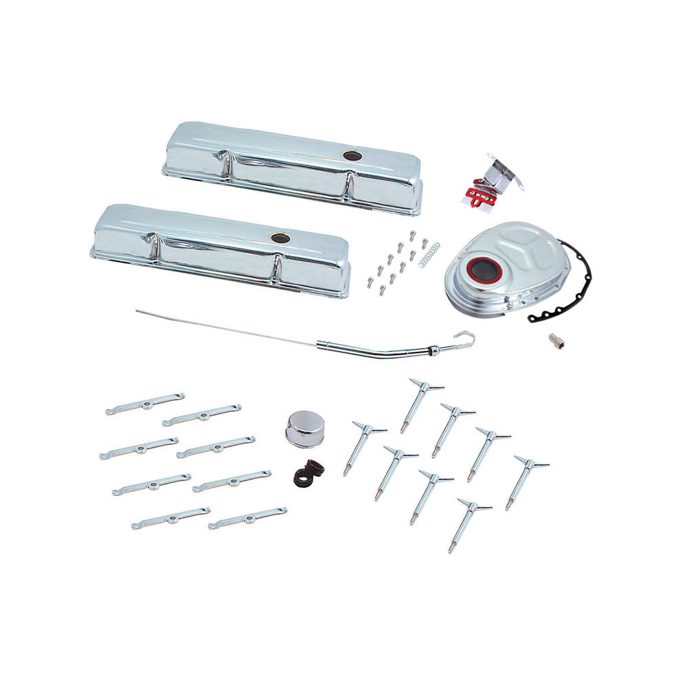 Sb-Chevy-Deluxe-Engine-Dress-Up-Kit-(Short)---Chrome