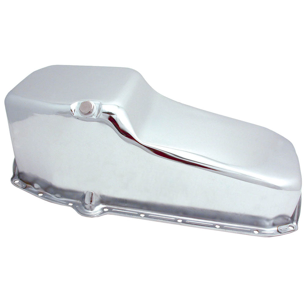55-79-Sb-Chevy-Oil-Pan-W4-Qt.-Capacity---Chrome