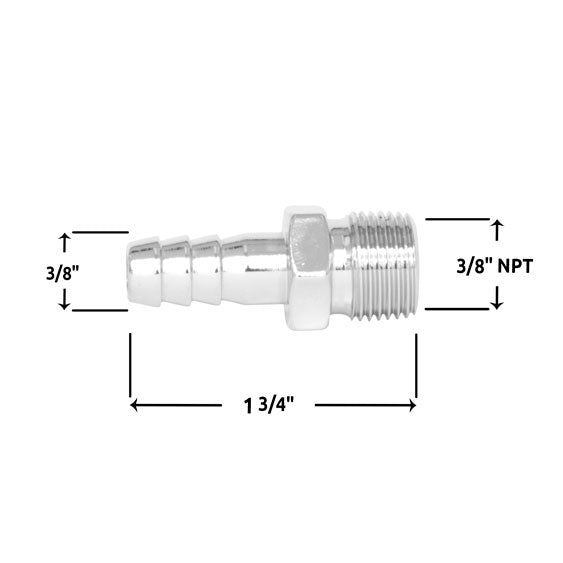 Fuel-Fitting-38In.-Hose-Barb-Npt-Threads---Chrome
