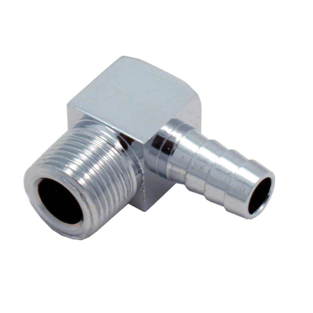 Fitting-90-Degree-Barb-Npt-Threads-(For-38In.-Hose)---Chrome