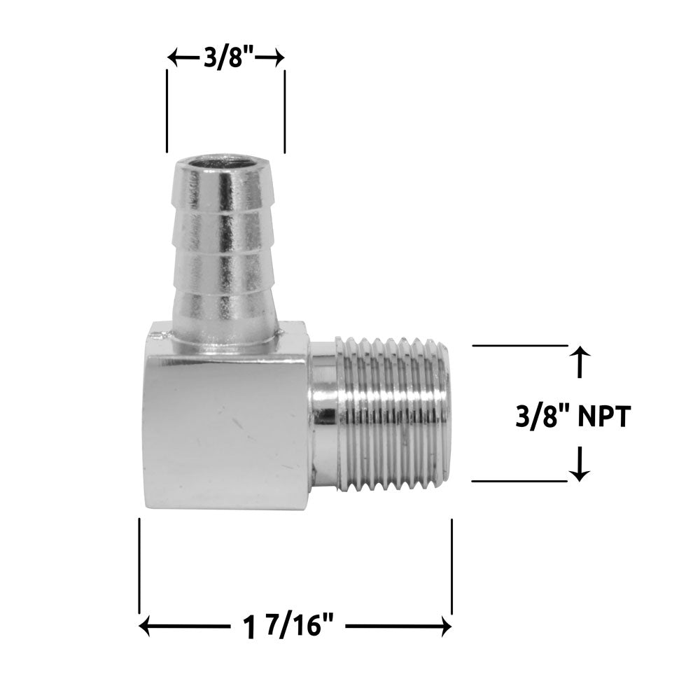 Fitting-90-Degree-Barb-Npt-Threads-(For-38In.-Hose)---Chrome