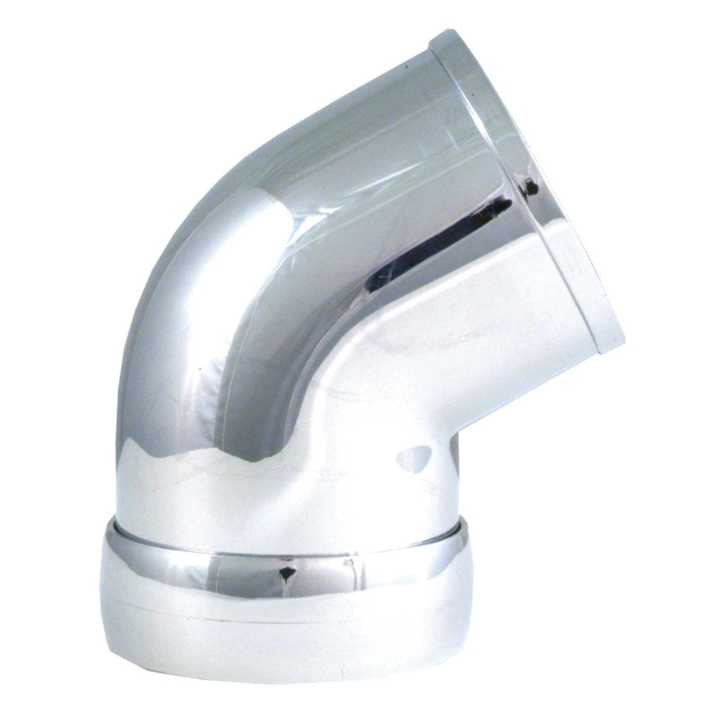 Universal-Intake-Elbow-Tube-(Abs)-WCollar-3In.-Od--60-Degree---Chrome